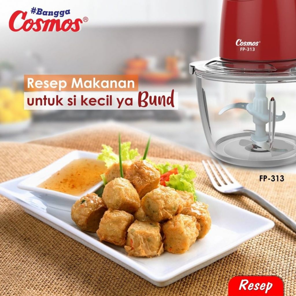 FP 313 Cosmos Food Processor 1.2 Liter | Penggiling  Pelumat Bumbu &amp; Daging