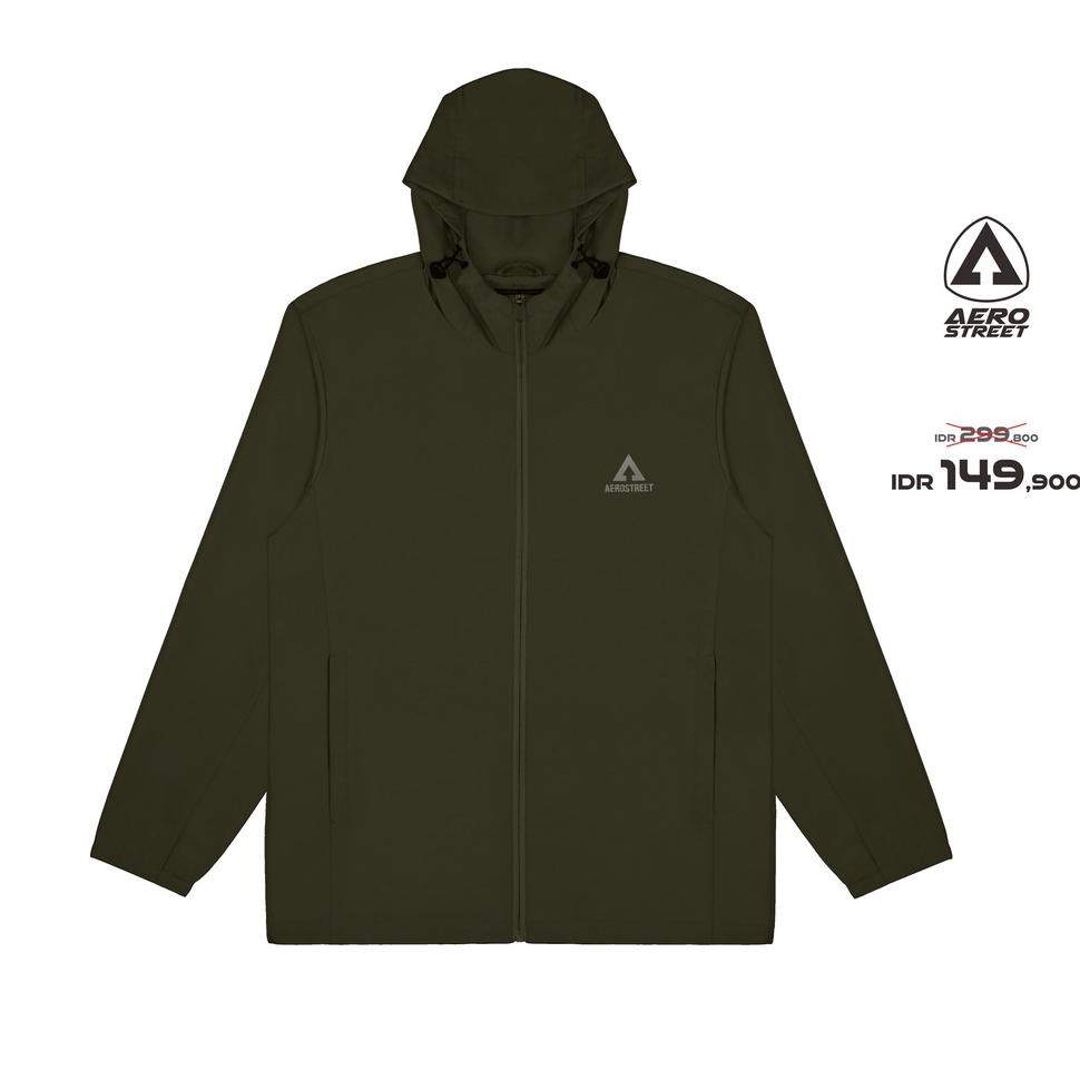 PALING LARIS Aerostreet Windbreaker Jaxton Jacket Army IAAAA