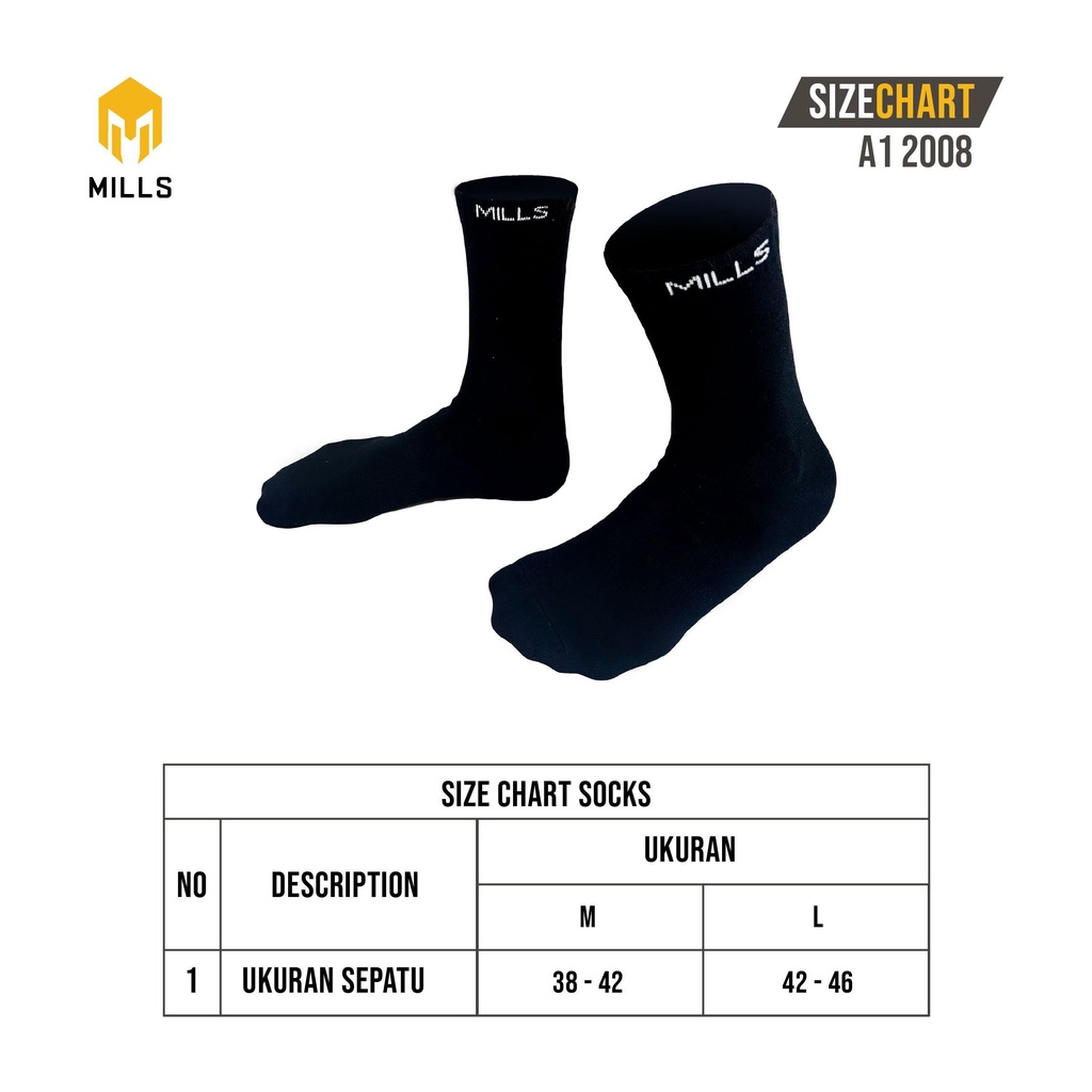 KAOS KAKI MILLS QUARTER SOCKS A1 2008