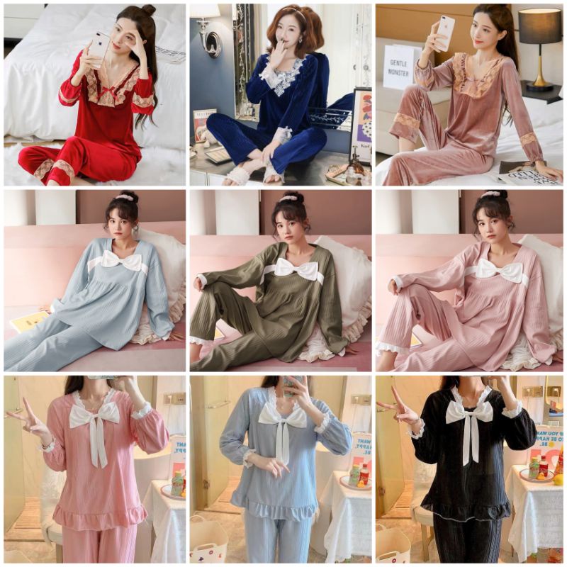 Baju Tidur Wanita Import/Piyama Wanita PP Import/Baju Tidur Muslimah