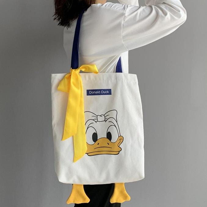 Tc-67 Tas Kanvas Canvas Import Shoulder Bag Bahu Daisy Kampus Sekolah