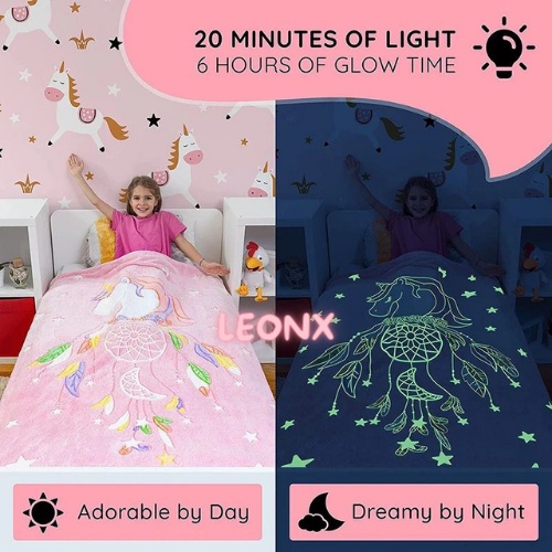 Selimut Glow In The Dark Bulu Tebal Ukuran 180x200 Ada List Karakter Terlaris