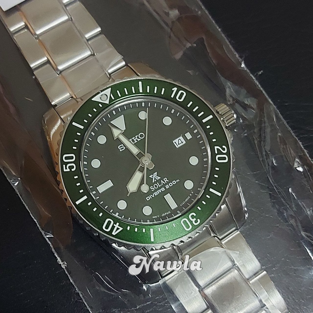 Seiko Prospex SNE583P1 Solar Diver Green - Jam Tangan Pria SNE583