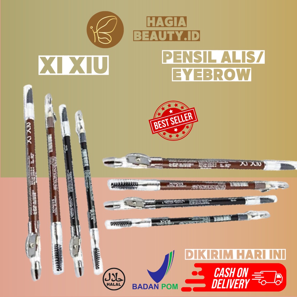 Bisa COD - Xi Xiu Eyebrow Pencil - Pensil Alis Xi Xiu (Ada Serutan)