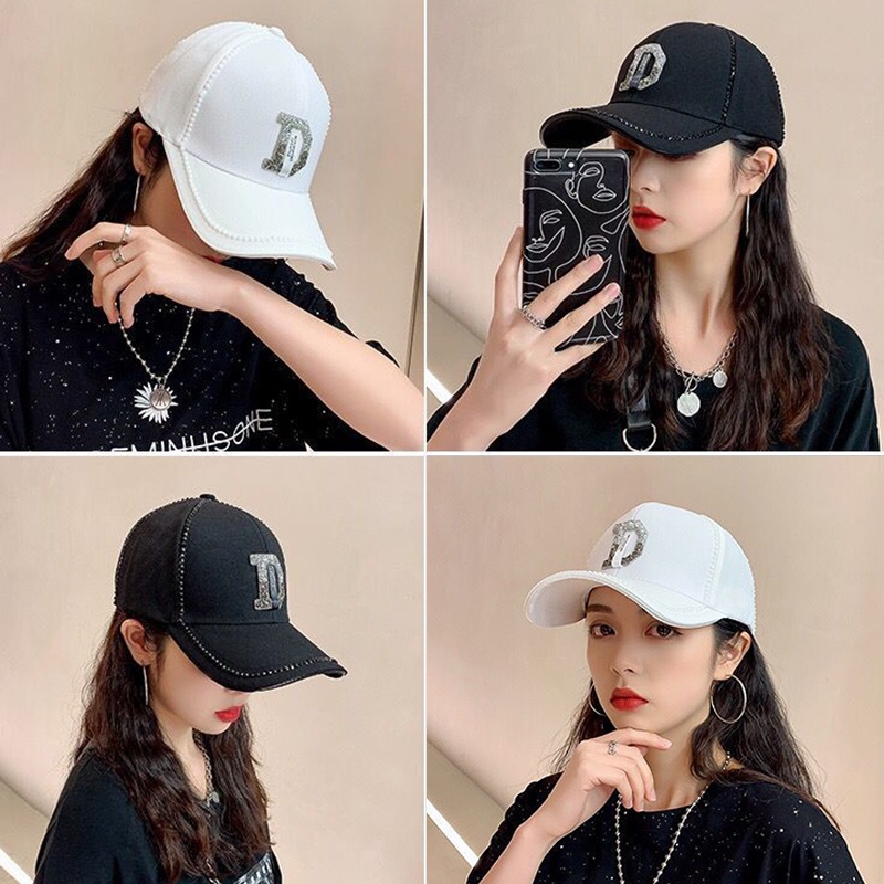 Topi Baseball Pria Wanita Distro Polos Motif D Manik Casual Cap Elegant Sport Kualitas Import BSBE