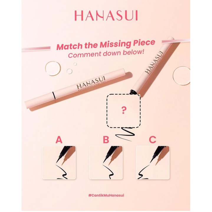 HANASUI Eyetractive Pen Liner | Eyeliner 0.8ml | Black BPOM