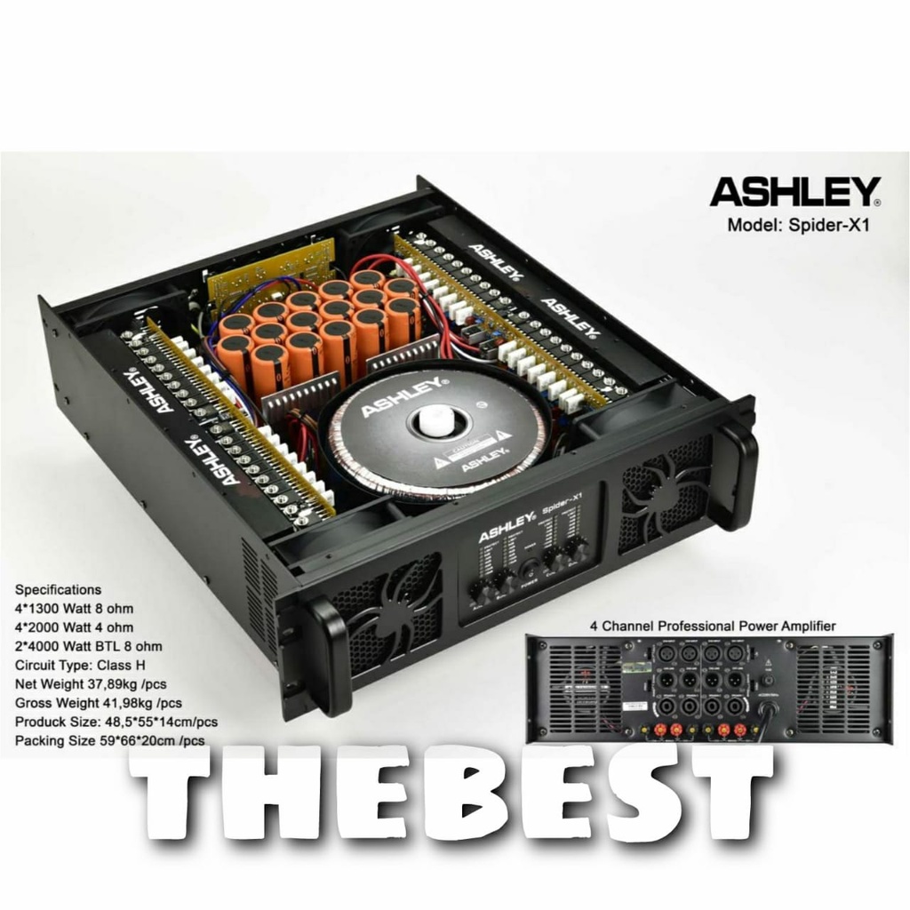 Power Ashley Spider X1 Original Amplifier 4 Channel Class H