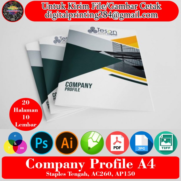 

Terlaris Cetak Company Profile A4 20 Halaman