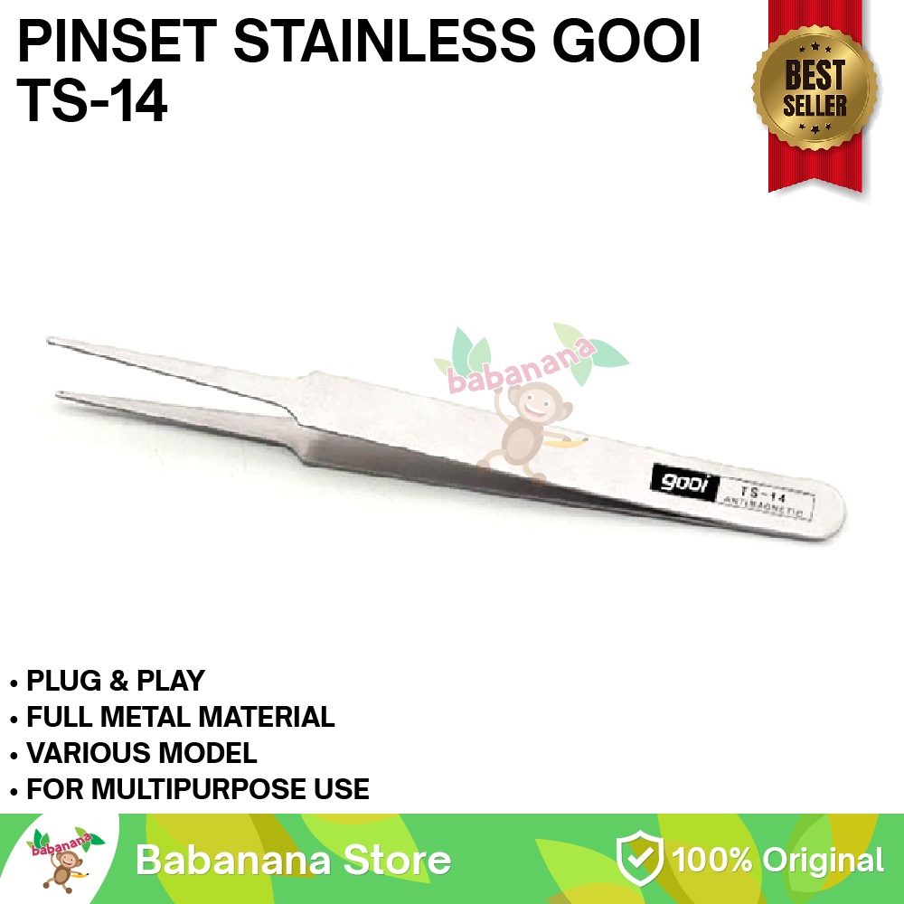 Pinset Lurus Pinset Bengkok Pinset Lancip Tweezer Anti Karat