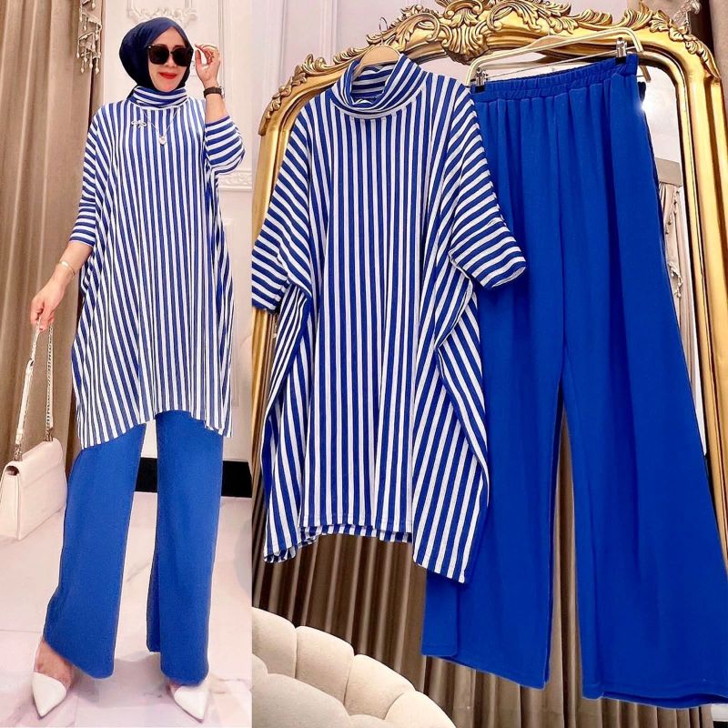 Uniqlo #3 Jumbo Set (Tunik LD150-180 pjng 85+Pants LP64-114 pjng 97) Knit rajut premium fit to XXXXL