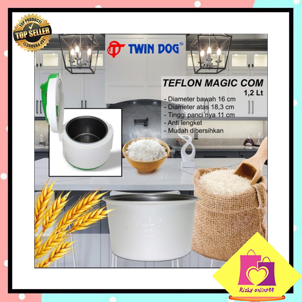 Rizkyonline88 Teflon magic com rice cooker 1,2 dan 1,8 liter
