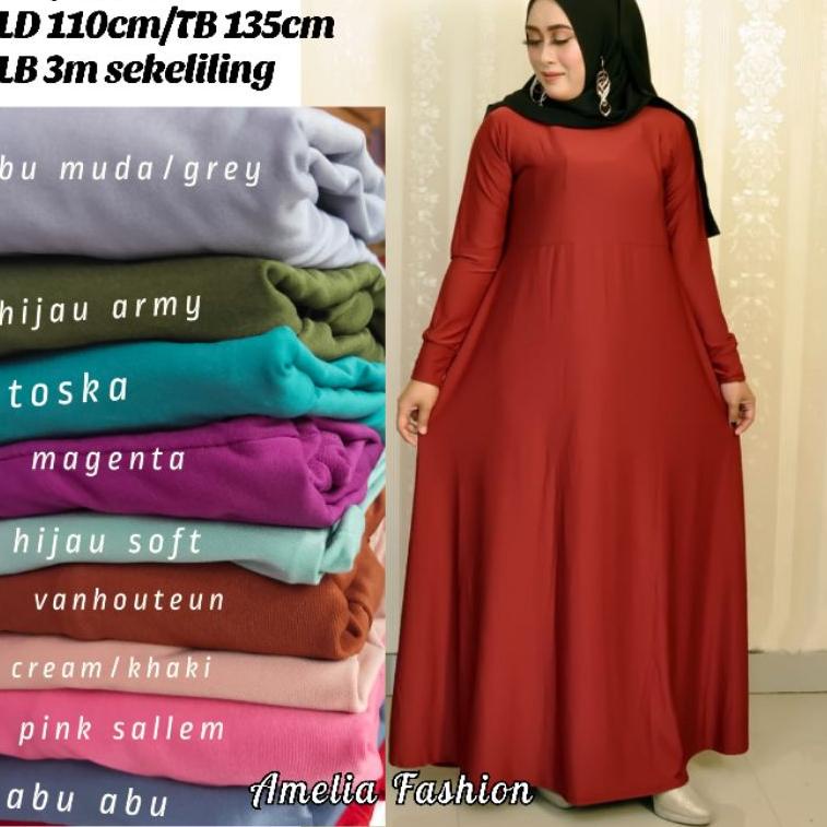 TERBAIK RIKI KARSONO OLSHOP - GAMIS JUMBO JERSEY POLOS/GAMIS OVERSIZE/DRESS POLOS/GAMIS TERBARU 2022