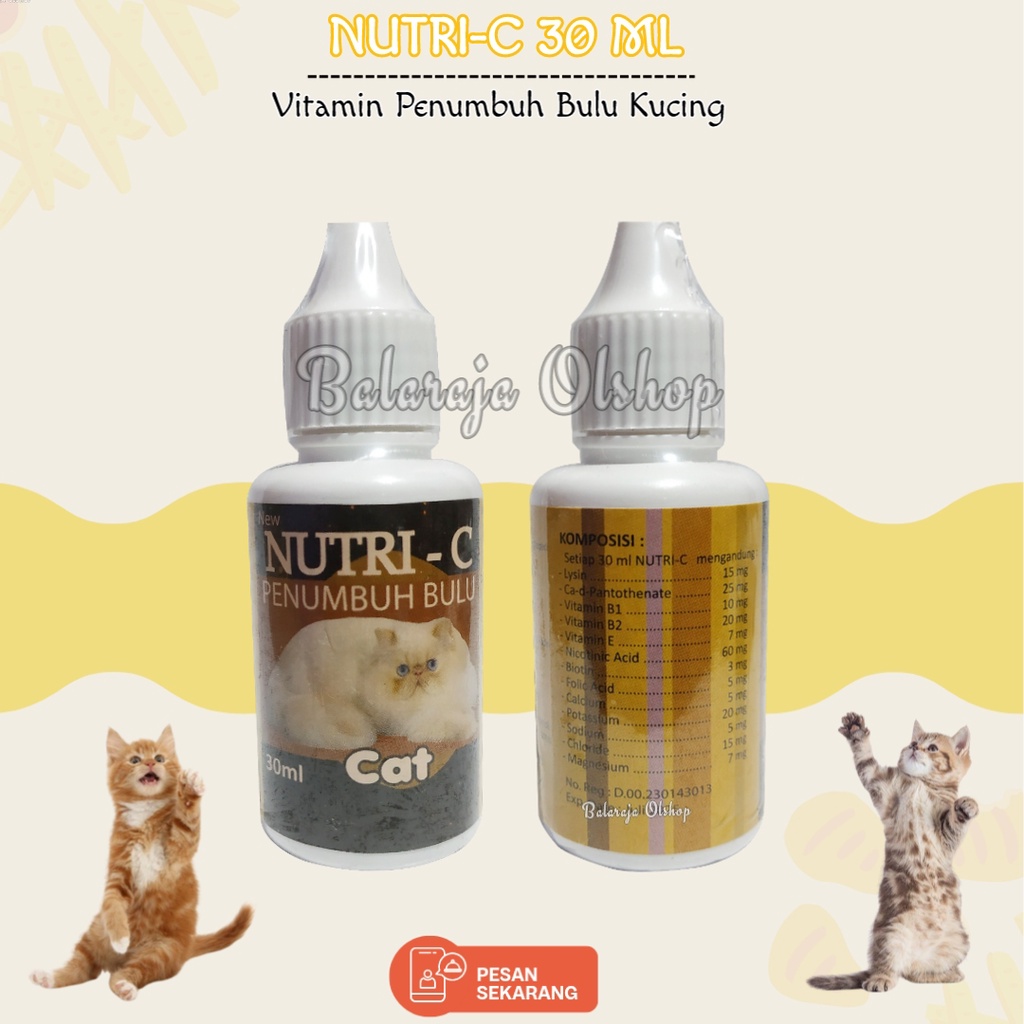 Vitamin Penumbuh Bulu Kucing Rontok Botak Pitak Nutri C