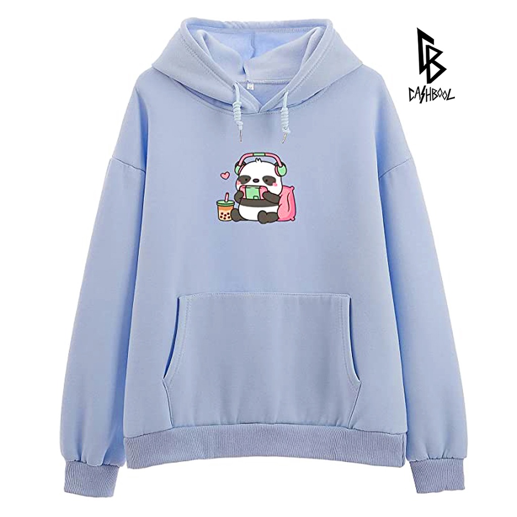 CASHBOOL CUTE PANDA HOODIE Sweatshirt  Oversize Size M-XXL ( Pria &amp; Wanita )