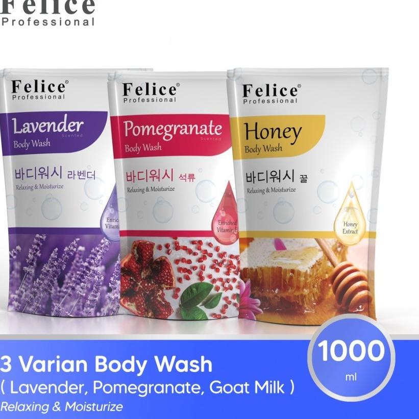 Terbaru Felice Professional Body Wash Pouch 1000ml
