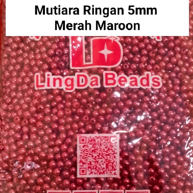 Manik Payet Mote Mutiara Ringan 5MM - 10 Gram