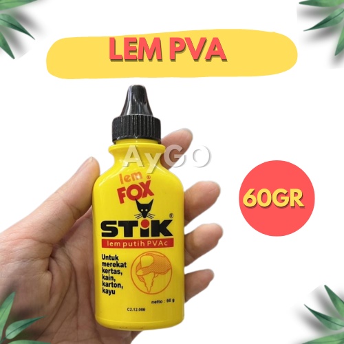 

LEM FOX STIK / LEM PUTIH PVaC 60 GRAM