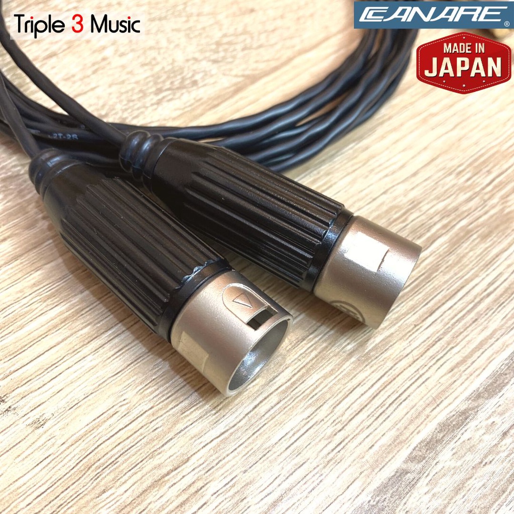 Kabel CANARE Dual XLR MALE DOUBLE to 3.5mm kabel splitter panjang 2m