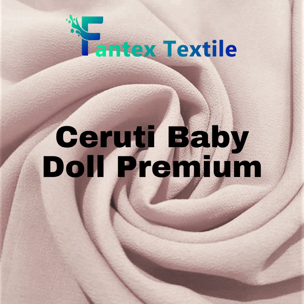 (HARGA PER 50 CM) Kain Ceruti Baby Doll 3000 Armani Premium Eceran per 50 cm 1/2 m meter