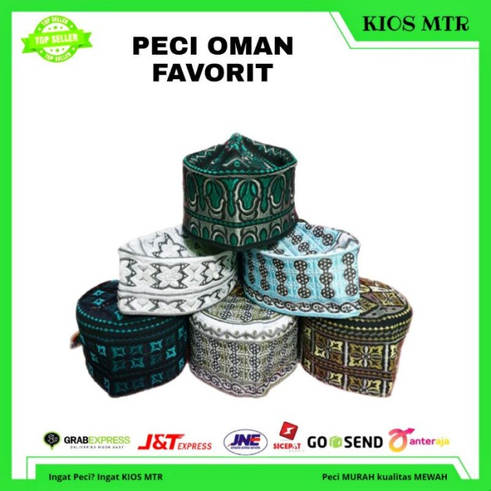 Kopiah Songkok Peci Oman Bangladesh Favorit Lokal Full Bordir