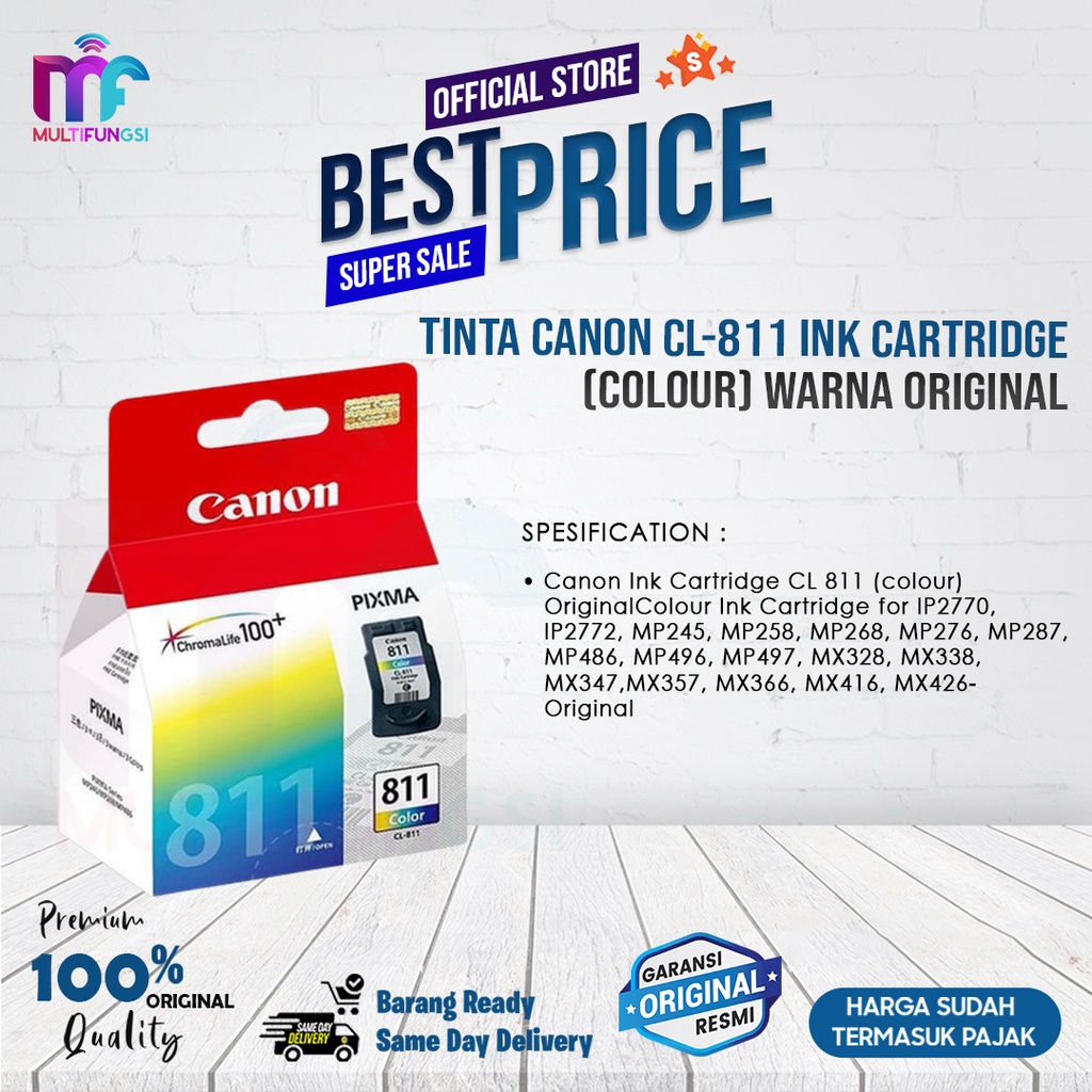 Tinta Canon CL-811 Ink Cartridge (Colour) Warna Original