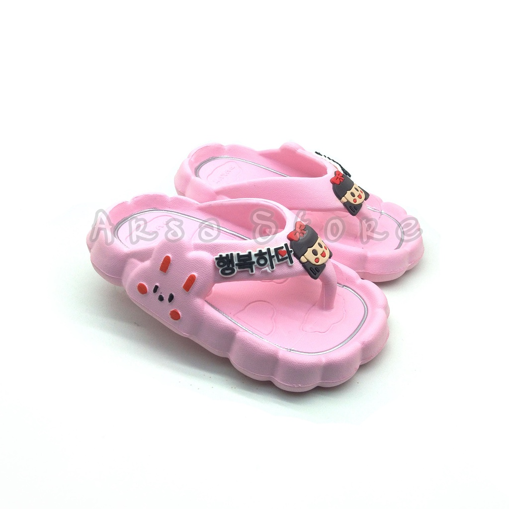 Sandal Jepit Korea Anak Perempuan Umur 2 - 9 tahun / Sendal Lucu Anak Cewek Karakter Korean Style