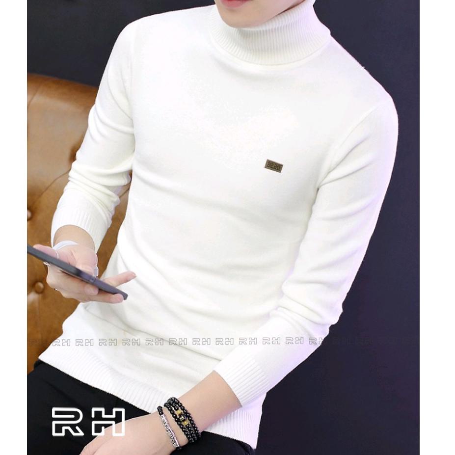 murah Baju rajut kerah tinggi/sweater rajut turtleneck pria/switer turtle neck/switer kerah tinggi b