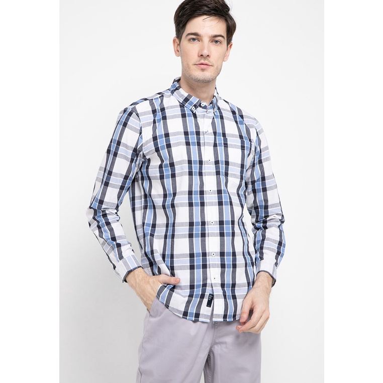 Kemeja Bombboogie Original Hoffman bermotif kotak dalam nuansa cerah untuk timeless classic look Hem