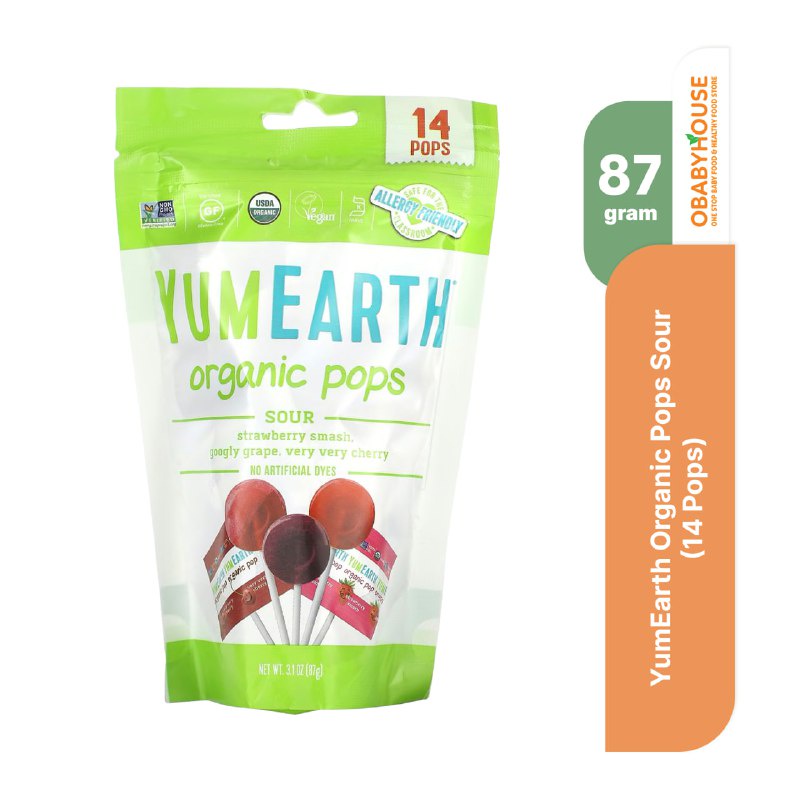 Yumearth Organic Pops Sour (14 pops) 87gr