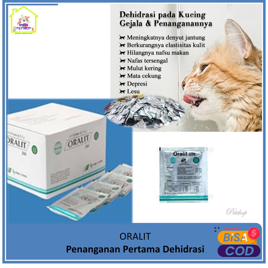 ORALIT Obat Kucing Diare  Mencret Kitten Anak Lemas Sachet Ampuh Untuk Perawatan Hewan Sakit