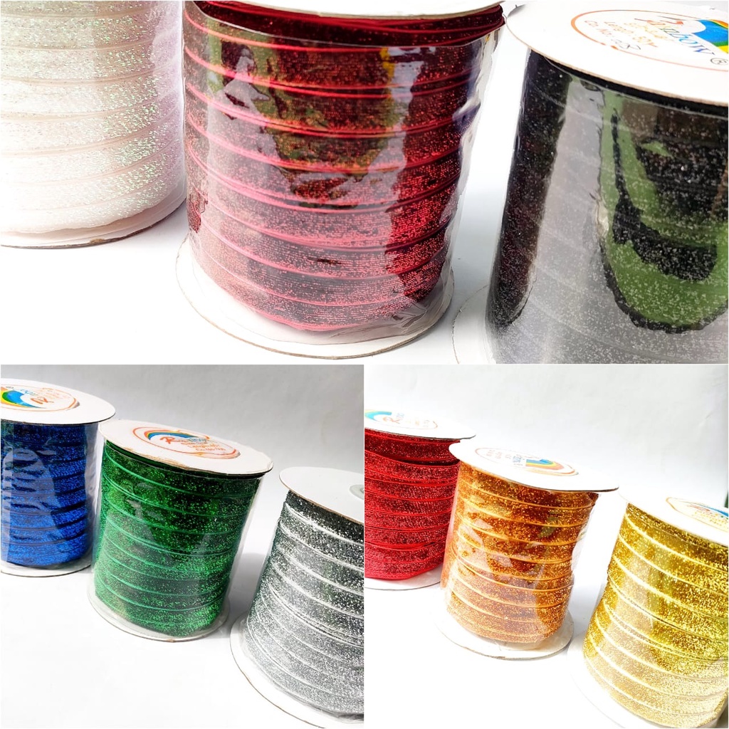 

pita buludru pita velpet glliter metalik per 50 cm murah