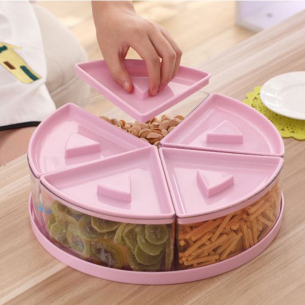 Toples Penyimpanan Kue Atau Snack 5 Set Bahan Acrylic C4