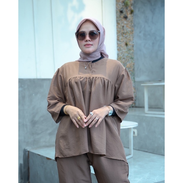 JOSHIN Olla Set Poly Jumbo - Oneset Basic Dailywear Oversize