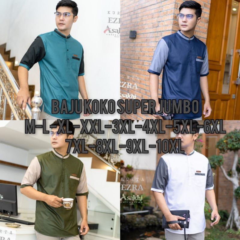 Baju koko pakistan pria dewasa Baju koko dewasa jumbo lengan pendek Kurta pakistan jumbo