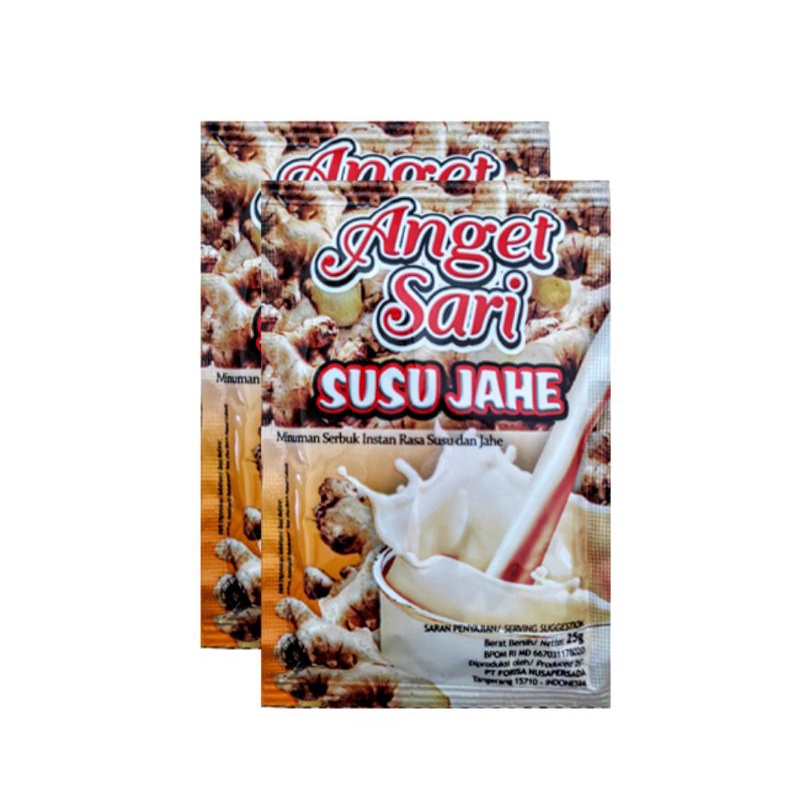 

Anget Sari Susu Jahe Sachet 25gr - 1Renceng 10 Sachet