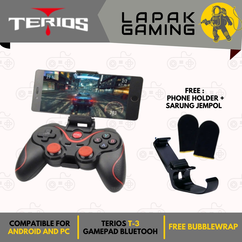 Gamepad Joystick Bluetooth Wireless Controller for Android Terios X3 With Holder