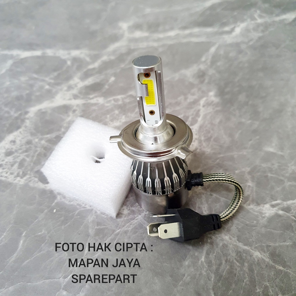 LAMPU LED DEPAN MOBIL H4 PUTIH - HEADLAMP 36 WATT 12V DC