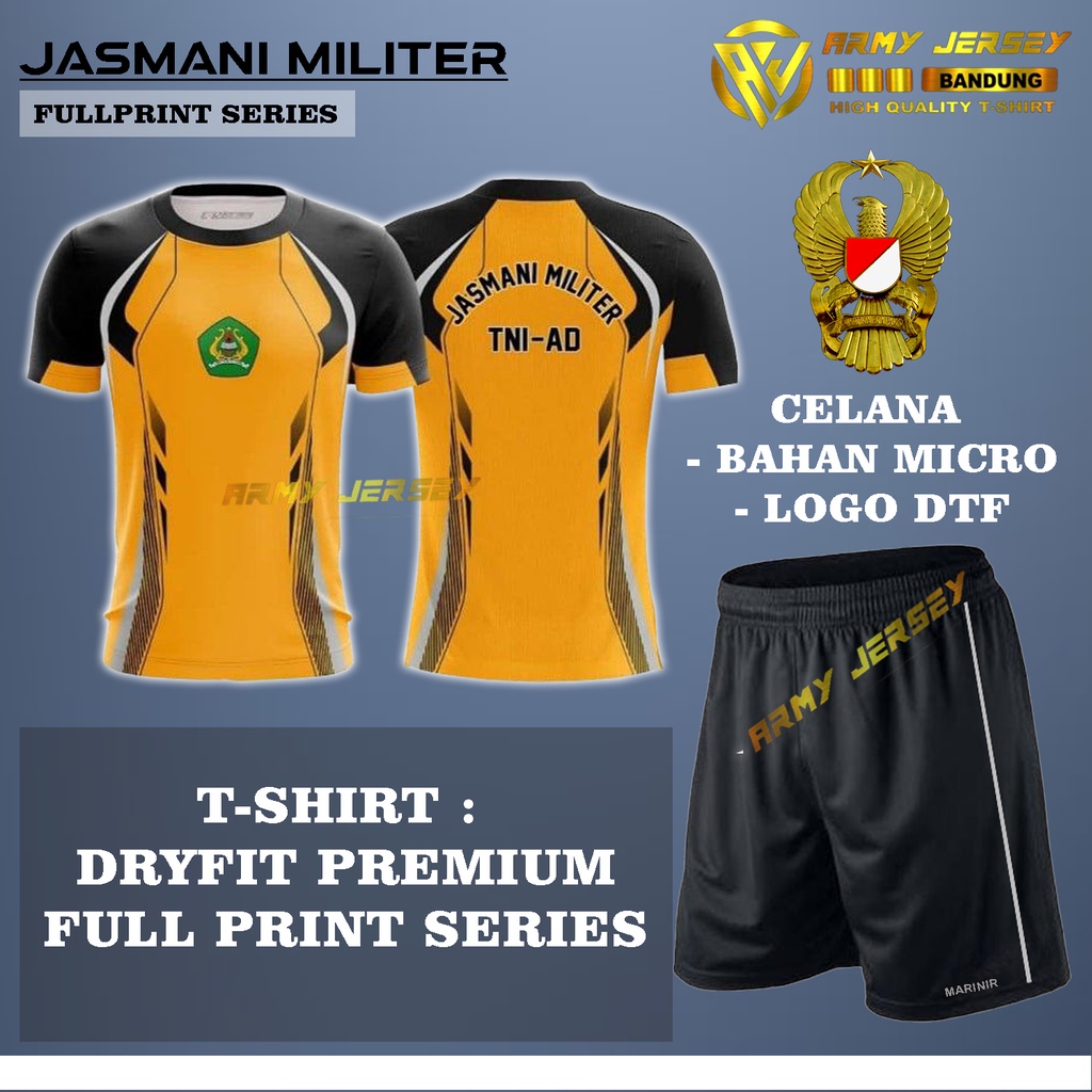 baju SETELAN  OLAHRAGA TNI AD FULLPRINT