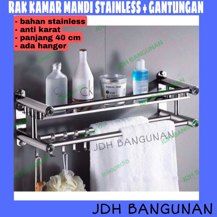 Tempat Sikat Gigi  40 cm 40 cm + an stainles plastik susun organizer kamar mandi plastik terbaik tem