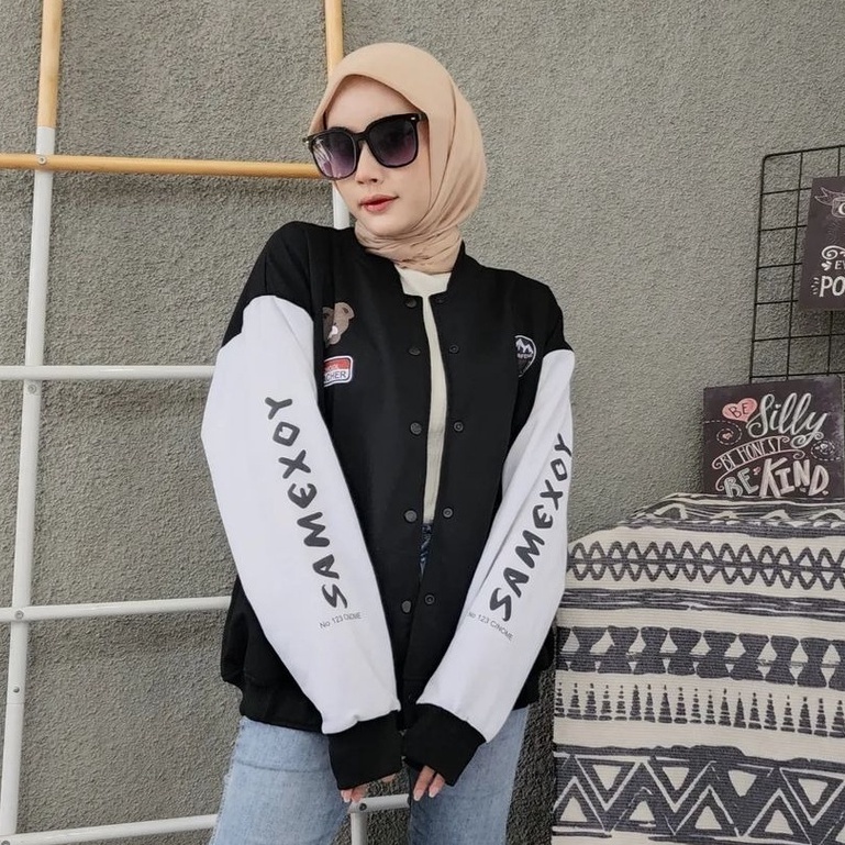 ⭐️ PREMIUM ⭐️ JACKET PRIA SAMEXOY BASEBALL OVERSIZE XXL - JAKET BASEBALL UNISEX ADA✅ | CJ50 JAKET JE