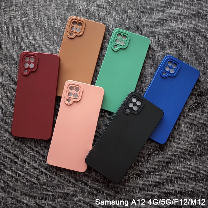 Softcase Samsung A12 Samsung F12 Samsung M12 Case 3D Pro Camera Gel Silika Casing