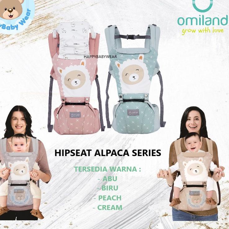 ✼ Omiland Gendongan Hipseat Alpaca Series | Omiland Gendongan Bayi Depan Alpaca Series ✶