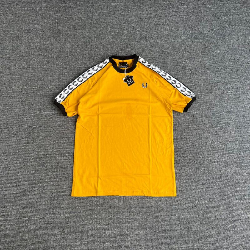 -FRMNSH- KAOS RINGER FREDPERRY YELLOW NEW FULL TAG LABEL CASUAL HYPE