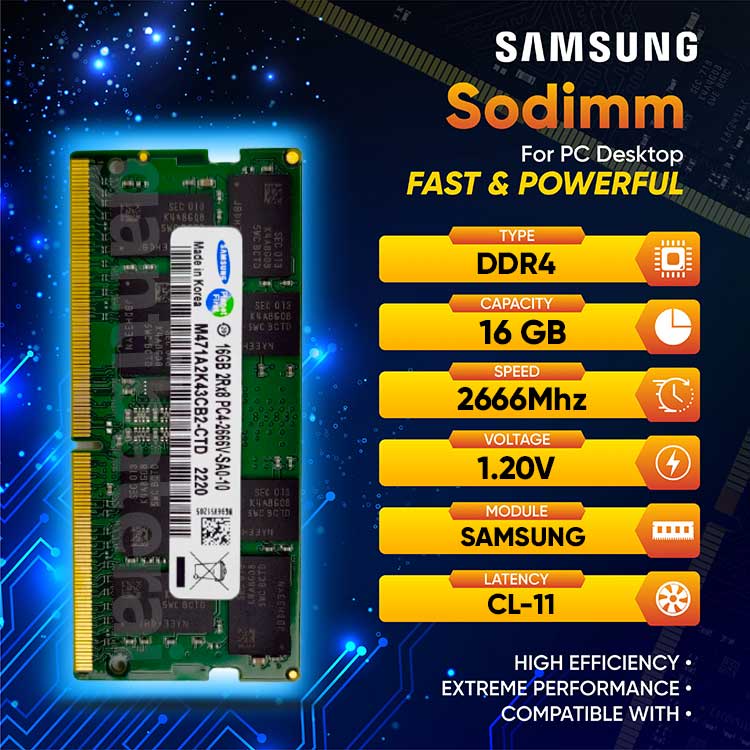 SODIMM RAM LAPTOP DDR4 16GB PC4-2666 2666 MHZ