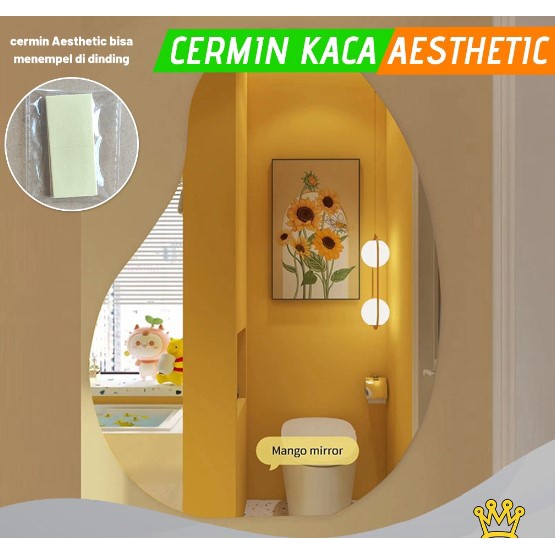 Kaca Cermin Meja Aesthetic Cermin Dinding Aesthetic Mirror Wall Motif