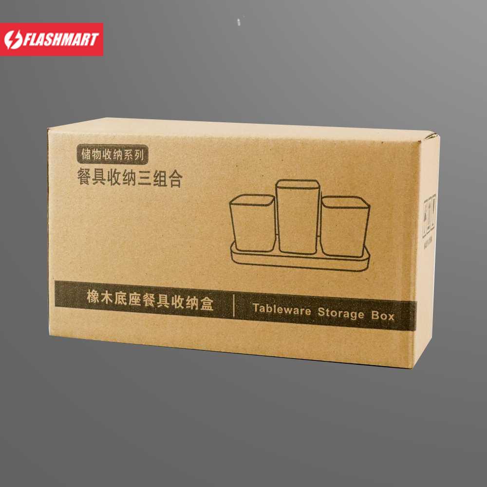 Flashmart Rak Organizer Dapur Tempat Sendok Garpu 3 Gelas - LL251