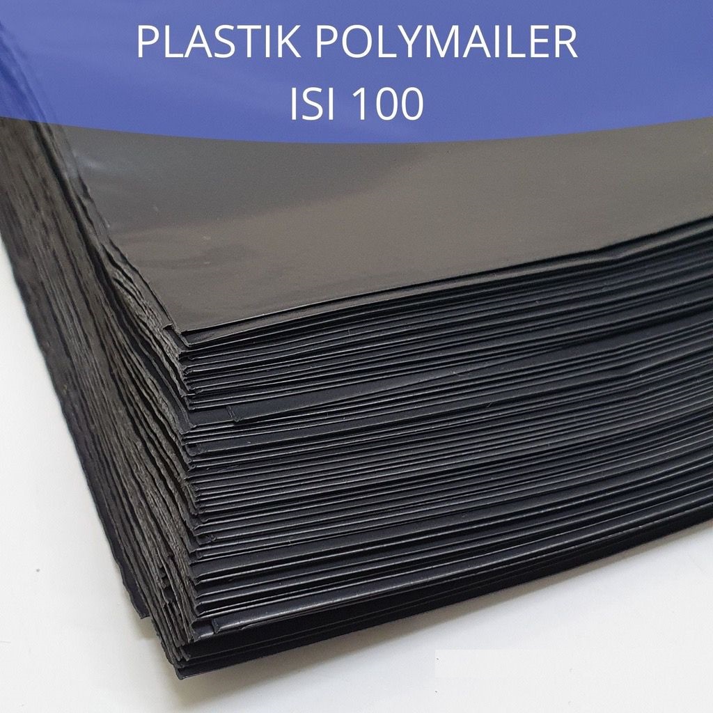 GP Plastik packing hitam (17x30cm) ada lem