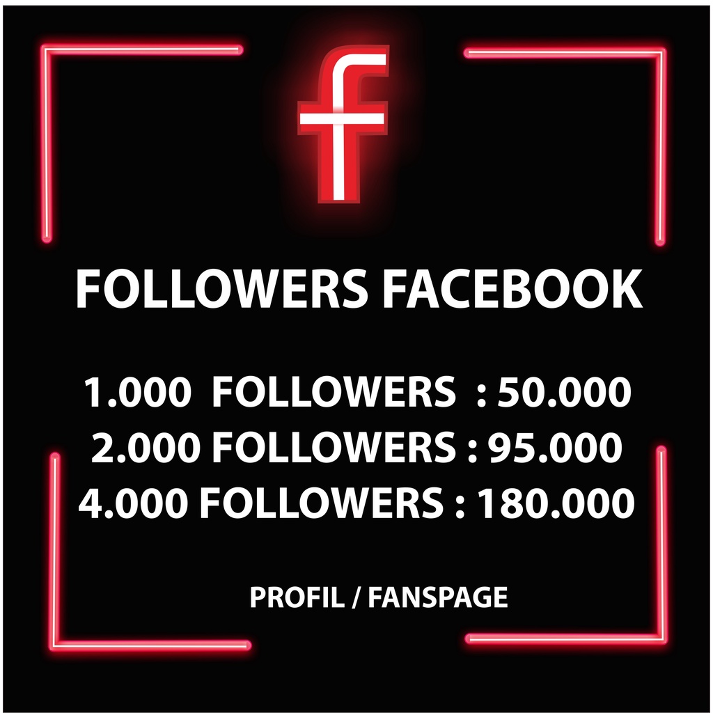 PROMO FOLLOWERS LIKE FANSPAGE PROFIL FACEBOOK