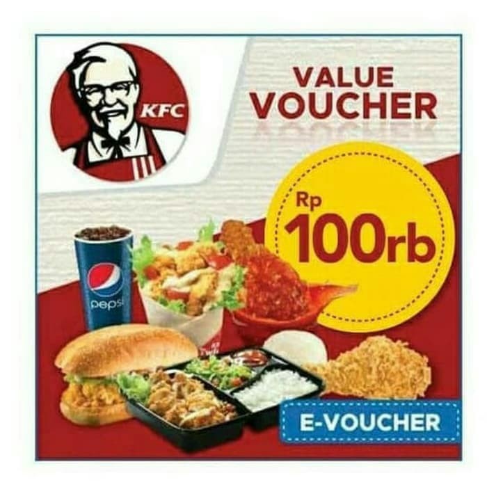 E-Voucher KFC 100Rb Bisa digunakan seluruh Indonesia