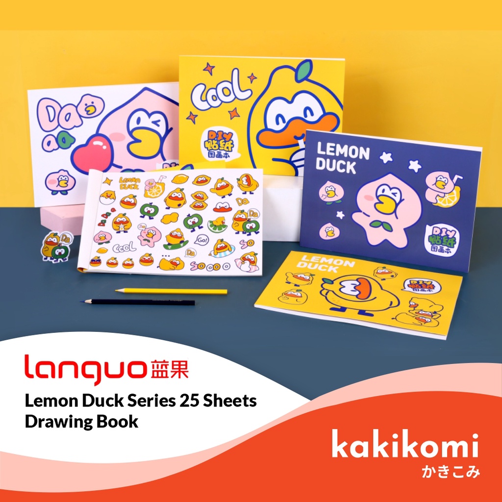 

Buku Gambar Languo Lemon Duck Series 28 Sheets Drawing Book Sketchbook